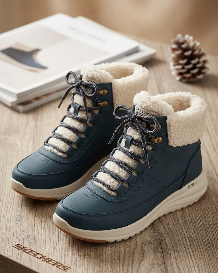 SKECHERS Damen Stiefelette On-the-Go Stellar Marine Gr 39 Materialmix